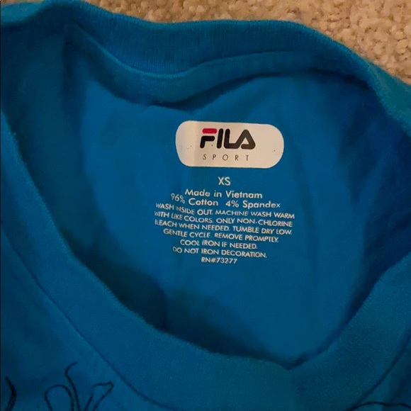 Fila wave T-shirt with metallic xs peacock blue - Picture 8 of 9